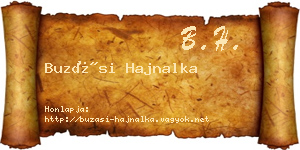 Buzási Hajnalka névjegykártya