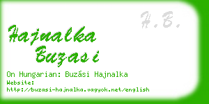 hajnalka buzasi business card