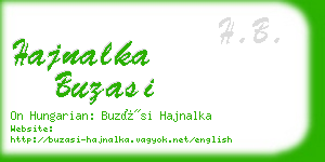 hajnalka buzasi business card